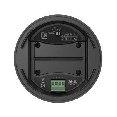 5. 2-way 6-Coly Audac ALTI6/B hanging speaker, black version