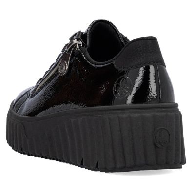 21. Rieker W N2501-00 black wedge shoes