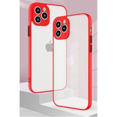 6. Milky Case silicone flexible translucent case for Samsung Galaxy S21 Ultra 5G red