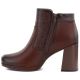 3. Women's ankle boots with a block heel and platform, insulated, dark brown, M.Daszyński AF125B-1