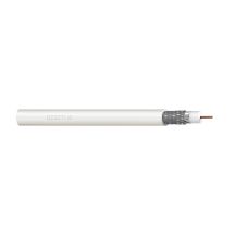 DIGITUS RG-6 coaxial cable, 75 Ohm, screen (2x foil + braid 77%), Eca, PVC, 100m, white