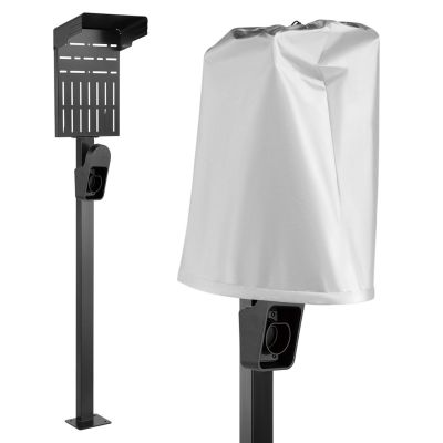 9. Outdoor stand for Maclean EV and PHEV car chargers, steel, 15 kg max., MCE456