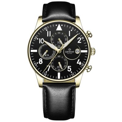 Men's Watch Giewont Chronograph Sapphire Black and Gold GW5630-A4