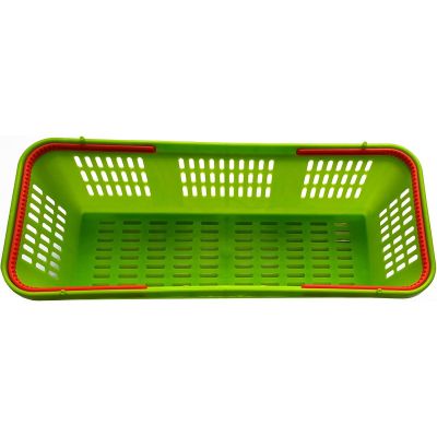 17. OPENWORK PLASTIC BASKET FOR FRUIT AND VEGETABLES WITH HANDLE