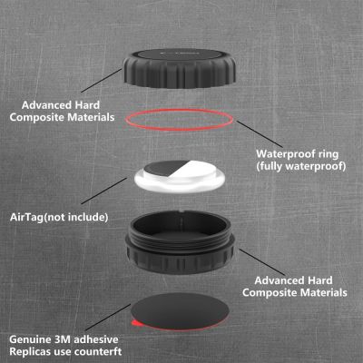 5. Tech-Protect 3M Pouch for Apple AirTag 1/2 - Black