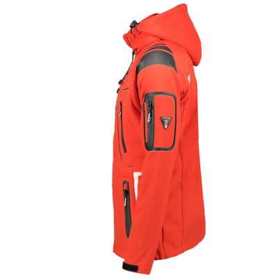 4. Geographical Norway Techno MEN 056 BS3 men's sports jacket with adjustable hood, waterproof, red (WU1060H/GN)