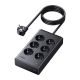 Ugreen S622 Power Strip, 6×AC + 3×USB + USB-C, GaN, 1.5 m – Black