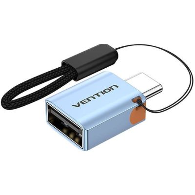 USB 3.1 Vention USB-C to USB-A OTG Adapter with Aluminum Alloy Lanyard