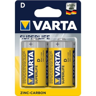 VARTA Superlife R20 D zinc-carbon battery pack (Zn-C; x 2)