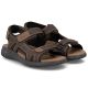 4. Men's brown leather sandals with Velcro Rieker 26450-26