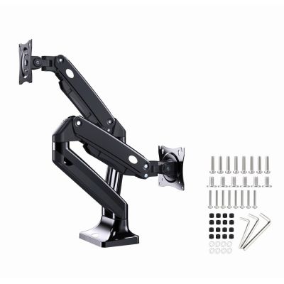 9. GEMBIRD ADJUSTABLE DESK ARM FOR 2 MONITORS 17"-35" UP TO 10KG