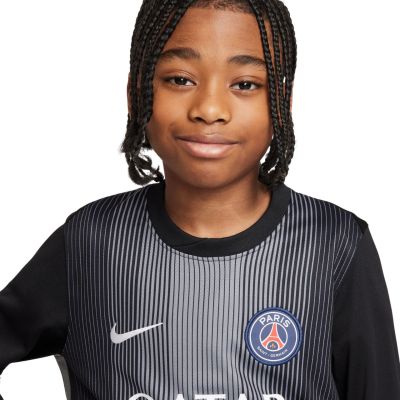 5. Nike PSG Goalkeeper Stadium 2025/26 Kids' Jersey Black HJ5267 010