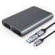 Orico AM2C3-2SN Dual Drive Enclosure for Two M.2 SATA+NVMe Drives, USB-C 3.2, 6Gb/s / 10Gb/s – Grey