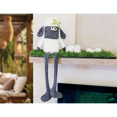 9. SITTING SHEEP 18CM SPRING DECORATION