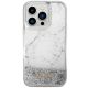 3. Guess GUHCP14LLCSGSGH iPhone 14 Pro 6.1" white/white hardcase Liquid Glitter Marble