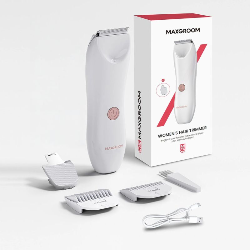 10. MAXGROOM M-9082 2-in-1 Women's Body and Face Trimmer - White