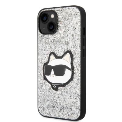 2. Karl Lagerfeld KLHCP14MG2CPS iPhone 14 Plus 6.7" silver/silver hardcase Glitter Choupette Patch