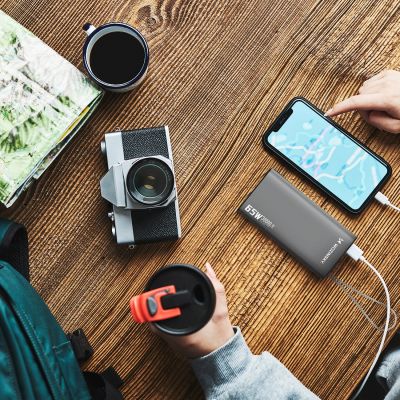 11. Powerbank Wozinsky K65+ 65W 30000mAh 2x USB-C, 1x USB-A 65W - gray