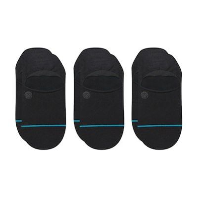Stance Icon No Show 3 Pack Sneaker Socks Black 3 Pairs