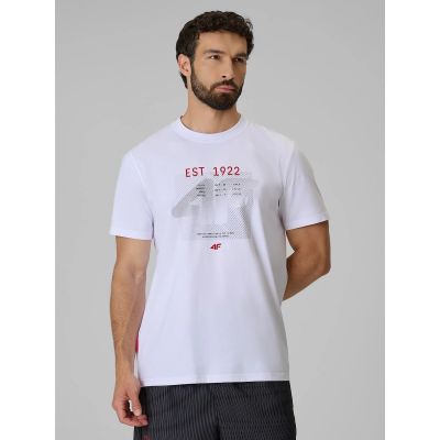 Men's regular printed T-shirt 4F 4FRSS26TTSHM4039-10S
