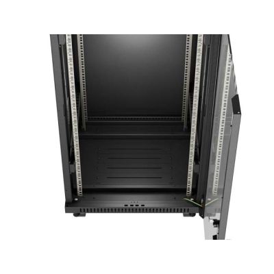 25. LANBERG FLOOR RACK CABINET 19" 24U 600X600 BLACK GLASS DOOR LCD (FLAT PACK) V2
