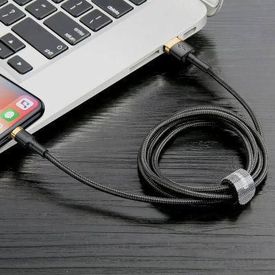 6. Baseus Cafule USB-A / Lightning 1.5A QC 3.0 cable 2 m - black and gold