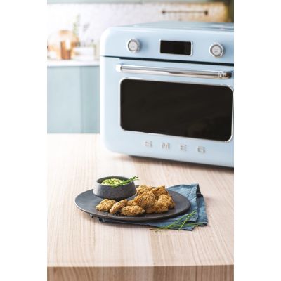 33. Smeg COF01PBEU Small Blue Steam Oven Buttons, Rotary