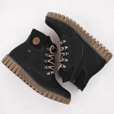 19. Waterproof black women's hiking ankle boots Rieker Y3433-00