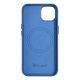 3. iCarer Litchi Premium Leather Case iPhone 14 Magnetic Leather Case with MagSafe Light Blue (WMI14220709-LB)