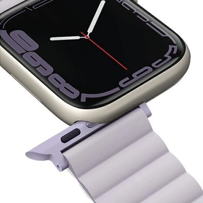 6. Uniq Revix strap for Apple Watch 1/2/3/4/5/6/7/8/SE/SE2/Ultra 42/44/45/49mm - lilac-white