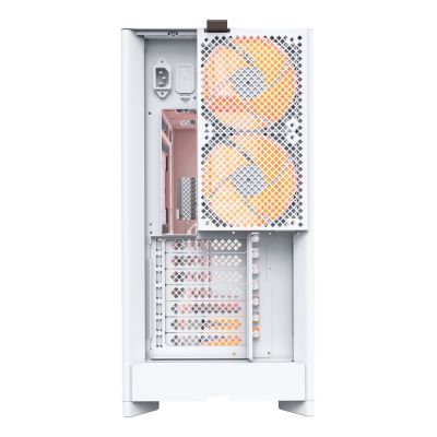 8. Montech HS01 PRO PC Case, Midi-Tower, ATX, aRGB, Tempered Glass - White