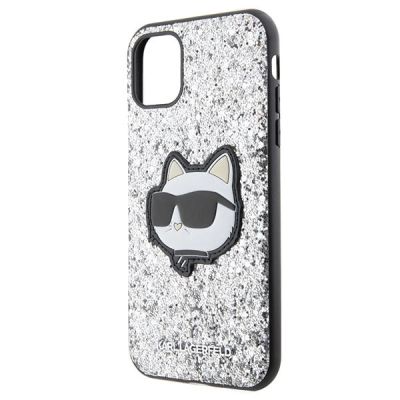 6. Karl Lagerfeld KLHCN61G2CPS iPhone 11 / Xr 6.1" silver/silver hardcase Glitter Choupette Patch