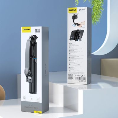 8. Selfie stick Dudao F18S 4-in-1 foldable tripod with remote control - black