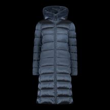 CMP women's winter jacket with hood, long insulated coat, navy blue (34K0046F/L635)