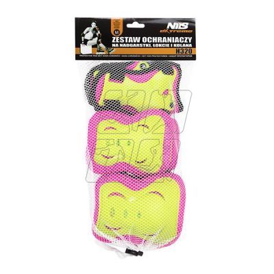 50. Set of protectors Nils Extreme H320 pink-lime size XL