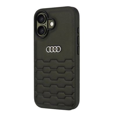 2. Audi Synthetic Leather iPhone 16 6.1" black/black hardcase AU-TPUPCIP16-GT/D2-BK