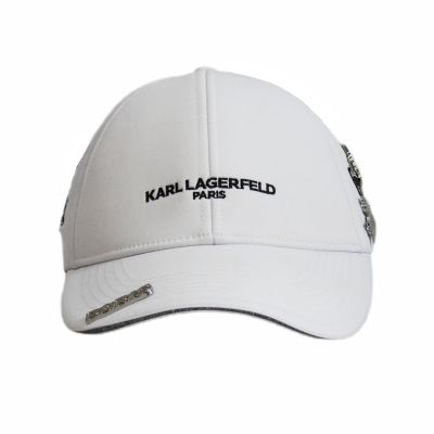 2. Karl Lagerfeld Paris Strapback White Cap - L5WH7947-wht