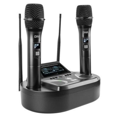 UMA VOCAL SET - Dual wireless set 2x handheld microphone + receiver with microphone charging station