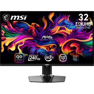10. MSI MAG 321UPX QD-OLED Computer Monitor 80 cm (31.5") 3840 x 2160 px 4K Ultra HD Black