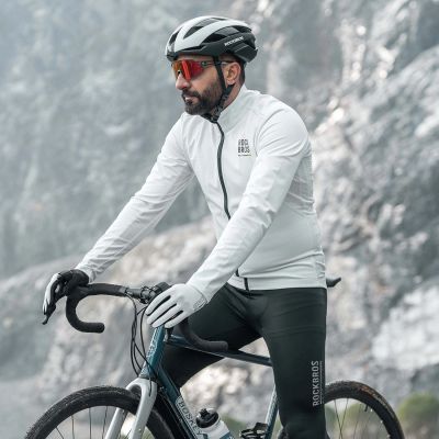 3. Rockbros TLWT001 ROAD TO SKY Windproof Insulated Cycling Jersey L - White