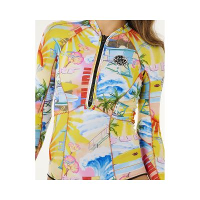 5. Women's wetsuit RIP CURL G-Bomb 1.5Mm Ls Fz Full Spring multicolor