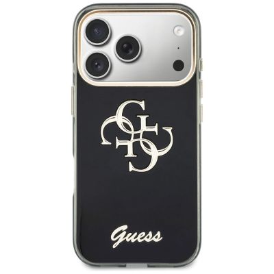 3. Guess IML 4G Script Metal Case for iPhone 17 Pro Max / 18 Pro Max - Black