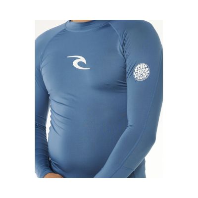 4. Men's Lycra RIP CURL Waves Upf Perf L/S blue