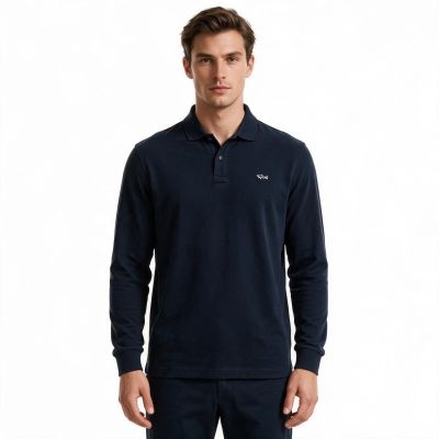 8. Paul&Shark men's navy cotton polo shirt 99311003-13