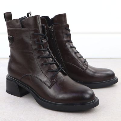 3. Brown leather women’s worker boots Filippo DBT7369