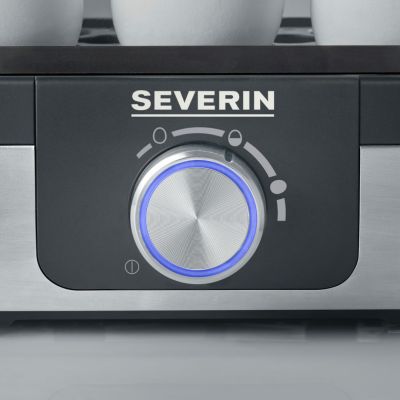 2. Severin EK 3163 3 Eggs. Black, Stainless Steel, Transparent