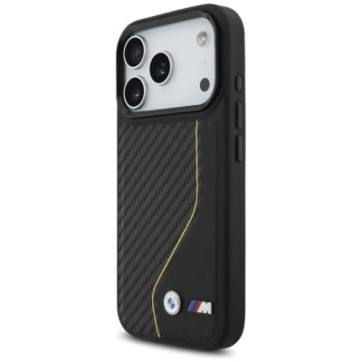 2. BMW M Carbon Line & Logo MagSafe Case for iPhone 17 Pro - Yellow