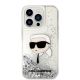 3. Karl Lagerfeld Glitter Karl's Head case for iPhone 14 Pro Max - silver