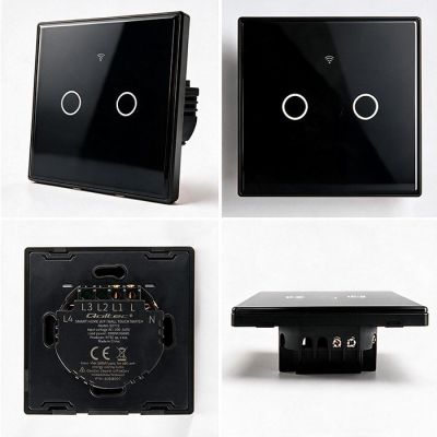 5. QOLTEC LIGHT ON/OFF SWITCH | TOUCH 2-CHANNEL | WI-FI | TIMER | TUYA | BLACK