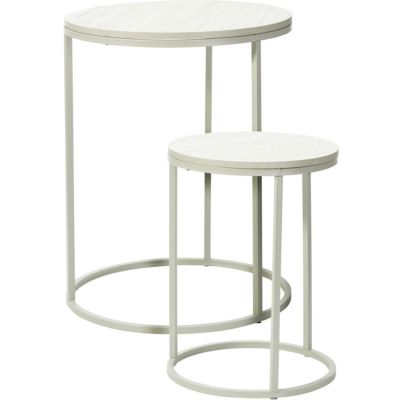 2. SET OF 2 COFFEE TABLES WITH WOODEN TOP
